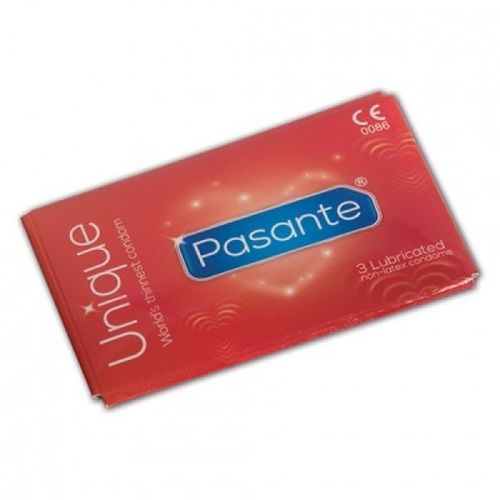 Pasante Unique kondomi 3 kpl, lateksiton ja maailman ohuin kondomi
