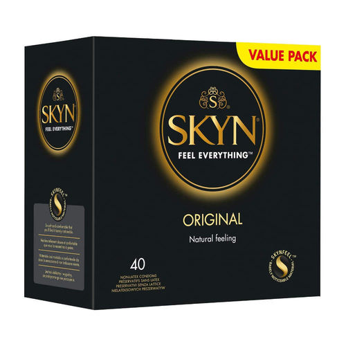 SKYN Original kondomi 40 kpl, lateksiton kondomi