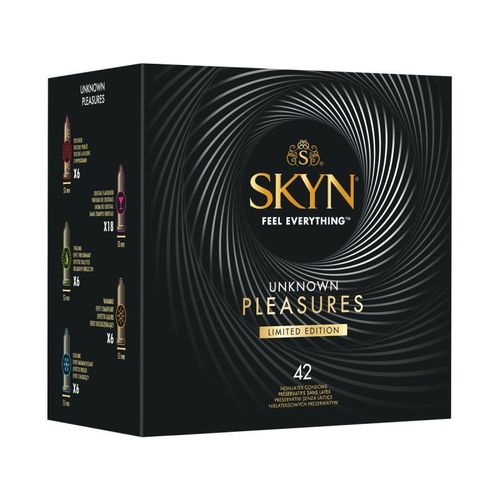 SKYN Unknown Pleasures 42 kpl, valikoima lateksittomia kondomeja