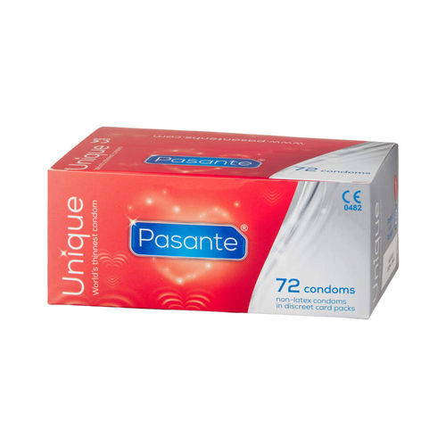 Pasante Unique kondomi 72 kpl, lateksiton ja erittäin ohut