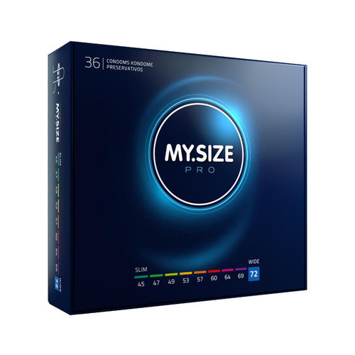 MY.SIZE PRO 72 Condom 36 pcs, big XL condom