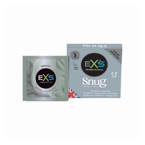 EXS Snug Fit 3 kpl, kapeampi kondomi