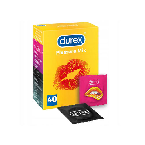 Durex Pleasure Mix 40 kpl, kondomilajitelma