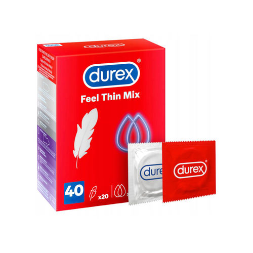 Durex Feel Thin Mix 40 pcs, condom selection